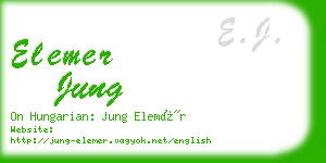 elemer jung business card